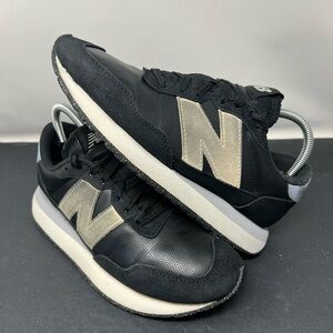 New Balance 237 Black Beige Suede Leather Low Top Sneaker Running Shoe Women’s 8